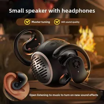 Bluetooth-гарнитура с динамиком 2-в-1 OWS Беспроводные открытые наушники с функцией шумоподавления чёрный