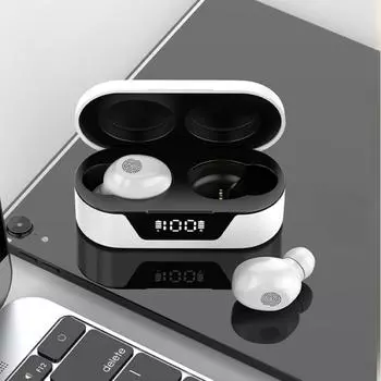 Bluetooth-гарнитура с дисплеем батареи Touch TWS5.2 белый