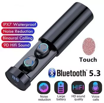 Bluetooth-гарнитура с двумя наушниками, мини-круглый цилиндр, TWS Motion Inceive, стерео водонепроницаемые наушники