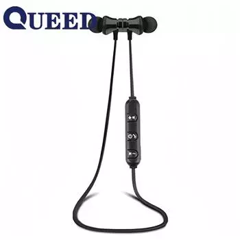 Bluetooth-гарнитура с подвеской на шею для спорта на открытом воздухе с магнитным дизайном чёрный