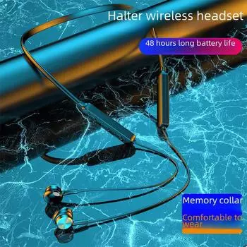 Bluetooth-гарнитура с шейным ремешком: Двойные наушники, беспроводные, Sports 5.0, расширенный режим ожидания G08 bag чёрный