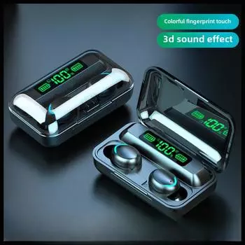 Bluetooth-гарнитура с шумоподавлением, мини-игры, беспроводные наушники Tws с цифровым дисплеем и функцией зарядки чёрный