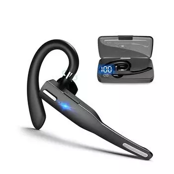 Bluetooth-гарнитура с ушным крючком, беспроводная гарнитура с одним ухом для автомобильных звонков, с шумоподавлением, ушной крючок для бизнеса, общий вид