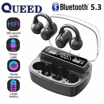 Bluetooth-гарнитура с зажимом для ушей Беспроводная Bluetooth-гарнитура белый