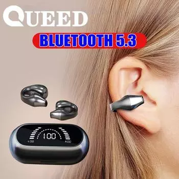 Bluetooth-гарнитура с зажимом для ушей, шумоподавление, игровая гарнитура с большим объемом электроэнергии, без задержки, беспроводная HIFI-гарнитура
