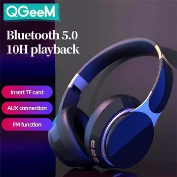 Bluetooth-гарнитура, складные беспроводные наушники, стереонаушники, Mp3-плеер, поддержка TF-карты для iphone, Samsung, Xiaomi, телефона