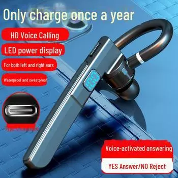 Bluetooth-гарнитура V9 X6 с голосовым управлением: Шумоподавление, беспроводная связь, сверхдлительное время ожидания, 4.0, спортивное заушное крепление, внутриканальная конструкция. Voice Control Edition, Opp Packaging чёрный