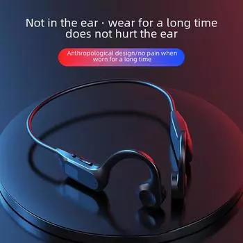 Bluetooth-гарнитура X7: Воздушная проводимость, цифровой дисплей, конструкция, фиксирующаяся на ухе, удобная посадка, шумоподавление, длительный срок службы батареи, новая модель. белый