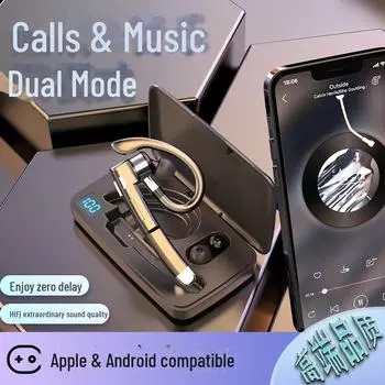 Bluetooth-гарнитура YYK-520 Gen 2: Беспроводная, с длительным сроком службы батареи, шумоподавлением, бизнес-модель с креплением на ухо 2nd generation without charging case