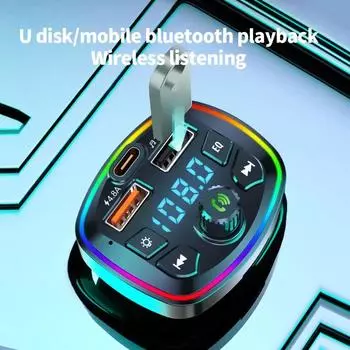 Bluetooth Hands Free Mp3 True Q7 20 Вт автомобильные аксессуары автомобильный FM-передатчик Bluetooth автомобильное зарядное устройство 4.8A двойной порт USB PD зарядка