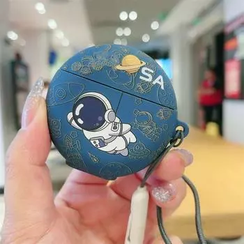 Bluetooth Headset Case 5i/6i Shatter-resistant Silicone Soft Case Freebudspro3/Pro4 Protective Case 4e Personality Fashion Brand SE2/SE3 Couple Clip freebuds se2 Blue Flying Astronaut