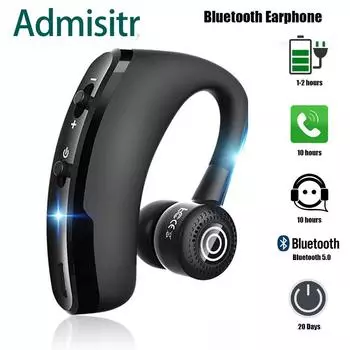Bluetooth Holly-Hungry Business High-Higher Naistances Высококлассные коммуникационные наушники-гарнитура с HD-микрофоном для водителя Спортивный телефон чёрный