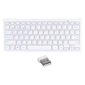 Bluetooth-клавиатура для планшетного ПК, ультратонкая портативная 78-клавишная белая беспроводная Bluetooth-клавиатура для IOS
