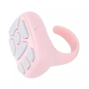 Bluetooth-кольцо прокрутки с дистанционным управлением, переворачиватель страниц, перезаряжаемый беспроводной контроллер для телефона розовый