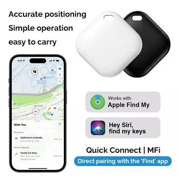 Bluetooth мини-устройство слежения для Apple Find My APP Smart Tag для детей, домашних животных, автомобилей, GPS-трекер для отслеживания утерянных вещей, позиционер с функцией напоминания о потере белый
