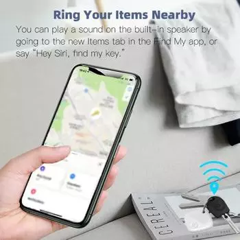 Bluetooth мини-устройство слежения для Apple Find My APP Smart Tag для детей, домашних животных, автомобилей, GPS-трекер для отслеживания утерянных вещей, позиционер с функцией напоминания о потере белый