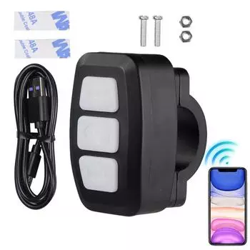 Bluetooth мотоцикл руль телефон контроллер для телефона для ответа на телефон водонепроницаемый велосипед беспроводной медиа кнопка для телефона музыка фото чёрный