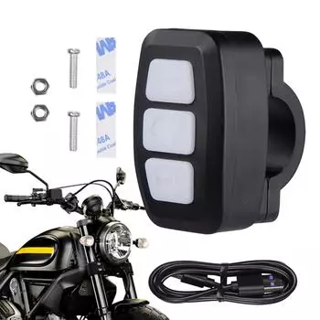 Bluetooth Motorcycle Handlebar Phone Controller For Phone Answer Waterproof Bike Wireless Media Button For Phone MP3 Music Photo чёрный