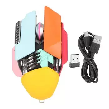 Bluetooth-мышь Bluetooth 5.0 3.0 2.4GHZ 3 режима подключения Бесшумный 4 регулируемых DPI RGB Перезаряжаемый