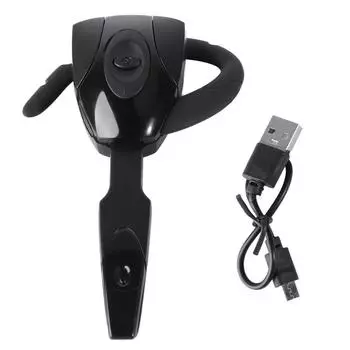 Bluetooth-наушник с одним ухом, уникальная форма, удобная черная перезаряжаемая беспроводная гарнитура