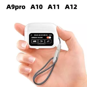 Bluetooth-наушники A9 PRO: ENC, интеллектуальный цветной экран, шумоподавление ANC, длительное время работы от батареи. A9Pro/Astronaut White-ChinaCache Support APP