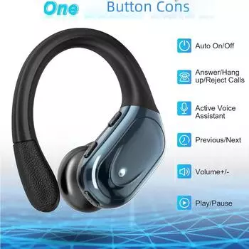 Bluetooth-наушники ENC с шумоподавлением и микрофоном Беспроводная гарнитура Водонепроницаемая стереосистема для спорта и музыки