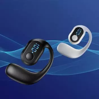 Bluetooth-наушники с костной проводимостью, крепление на ухо, спортивная гарнитура для мобильного телефона чёрный