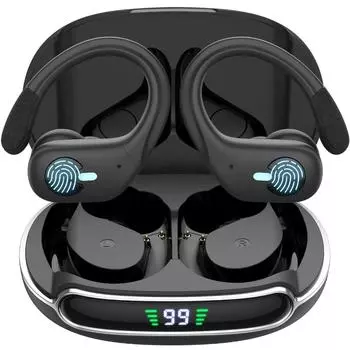 Bluetooth наушники с креплением на ухо беспроводные наушники с микрофоном HIFI звук HD