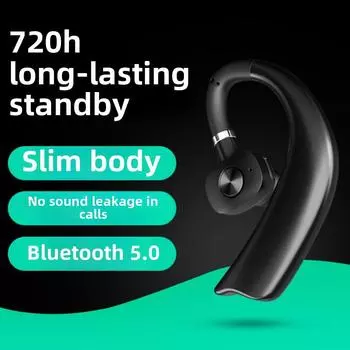 Bluetooth-наушники с подвесным ушным вкладышем, сверхдлинные Bluetooth-наушники, спортивные, для вождения, деловые наушники чёрный