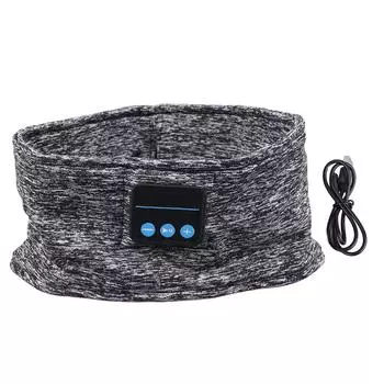 Bluetooth-наушники с повязкой на голову, серые, беспроводные, для сна, музыки, маска для глаз, спорта на открытом воздухе, бега, верховой езды