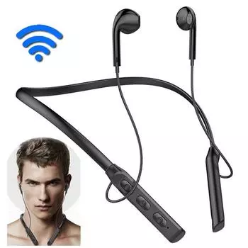 Bluetooth наушники с шейным ремешком, стерео беспроводные наушники-вкладыши, магнитные спортивные наушники с микрофоном для смартфона
