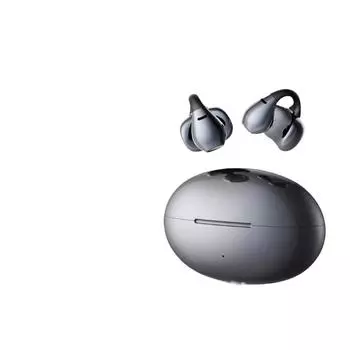 Bluetooth-наушники с ушной клипсой, шлемы с воздушной костной проводимостью, открытые спортивные, беспроводные, неинтрааудиальные, для подвешивания в ухе, новинка чёрный