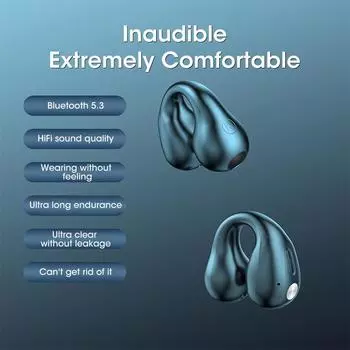 Bluetooth-наушники, такие же, как Ambie Sound Earcuffs TWS Ear Earring Wireless Bluetooth Earphones Auriculares Headset Sport Earbuds чёрный