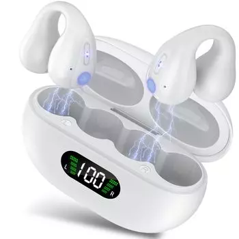 Bluetooth-наушники, улучшенная последняя модель, наушники, одновременно не блокируют беспроводную связь, поддерживают 140 голосов, высокий звук, 8 часов непрерывной автоматической работы белый