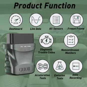 Bluetooth OBD2 сканер диагностический инструмент, считыватель кодов автомобиля OBDII/EOBD сканер со сбросом, BT4.0 диагностический сканирующий инструмент