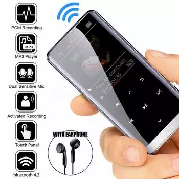 Bluetooth плеер mp3 mp4, FM-радио, диктофон, Hi-Fi, спортивные музыкальные динамики