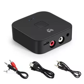 Bluetooth-приемник 5.0, беспроводной, с разъемом AUX 3,5 мм, NFC, стереоаудиоадаптер с 2 RCA-выходами