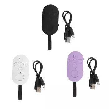 Bluetooth-пульт дистанционного управления телефоном, перезаряжаемый пульт дистанционного управления, кликер для селфи, свободные руки для Smartph Purple