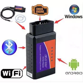 Автосканер OBD2 ELM327 чёрный