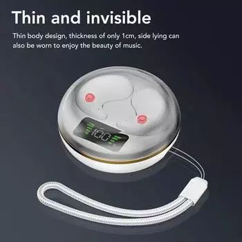 Bluetooth Sleep Earbuds BT5.3 Сенсорное управление Невидимые наушники Беспроводные Bluetooth наушники с цифровым дисплеем Зарядный чехол