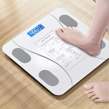 Bluetooth Smart Body Scale Напольные весы BMI Body Weight Scale LED Digital Electronic Weighting Scale Анализатор состава тела чёрный