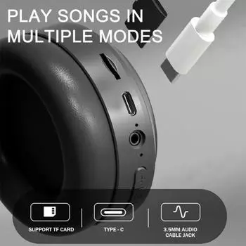 Bluetooth-совместимая гарнитура Yousheng Type-C с зарядкой и активным шумоподавлением, беспроводные наушники с наушниками для воспроизведения музыки, поддержка TF-карт