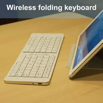 Bluetooth-совместимая клавиатура, эргономичная перезаряжаемая, малошумная, быстродействующая, портативные аксессуары, мини-складной телефон, компьютерная клавиатура чёрный