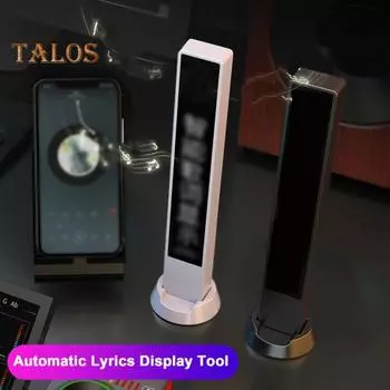 Bluetooth-совместимое устройство отображения текстов песен Стабильное соединение Простая настройка Универсальный телефон Ноутбук Дисплей текстов песен Умный портативный беспроводной светодиодный экран чёрный