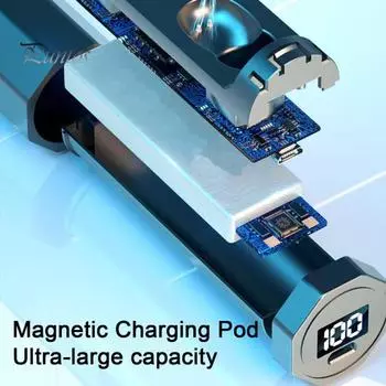 Bluetooth-совместимые беспроводные наушники с чехлом для зарядки, водонепроницаемые наушники с автоматическим подключением и автоматическим подключением стерео объемного звучания розовый