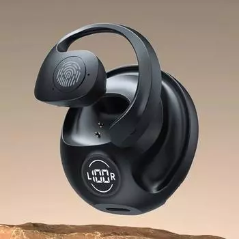 Bluetooth-совместимые наушники 5.3 с басовым стереозвуком и микрофоном на крючках, HIFI-наушники для тренировок на бегу чёрный