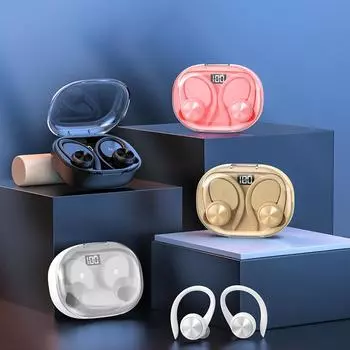 Bluetooth-совместимые наушники 5.3 с микрофоном. Беспроводные стереонаушники со светодиодной подсветкой. Hi-Fi-наушники для занятий спортом на открытом воздухе.