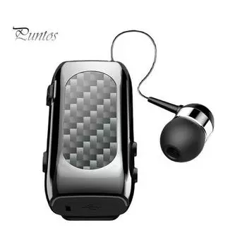 Bluetooth-совместимые наушники с телескопическим зажимом для воротника с шумоподавлением ENC, мини-беспроводная гарнитура, наушники-вкладыши Handsfree для бизнеса серый