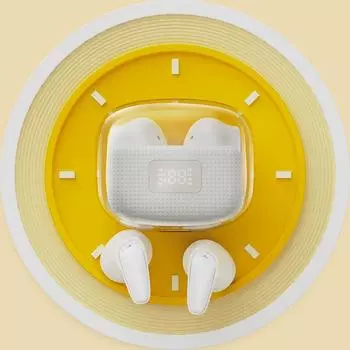 Bluetooth-совместимые наушники с высоким разрешением Наушники-вкладыши Водонепроницаемые прозрачные стереонаушники с микрофоном Спортивные розовые зелёный