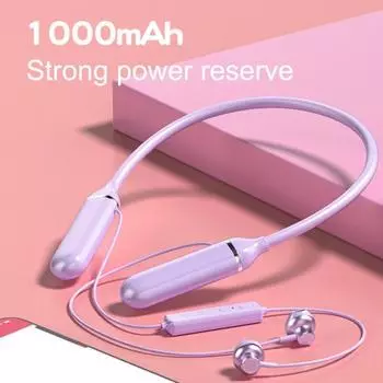 Bluetooth-совместимые наушники, удобные, водонепроницаемые, IPX5 фиолетовый